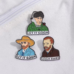 Van Gogh Pin Art Self-Portrait Impressionist