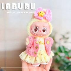 JUMEET Macaron Labubu Plush Outfit