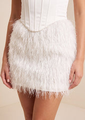Shake It Off Tassel Mini Skirt - White