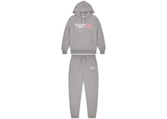Trapstar Chenille Decoded Hoodie Tracksuit Grey/Pink