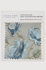 Enchanted Floral Embroidered Tulle Swatch
