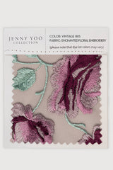 Enchanted Floral Embroidered Tulle Swatch
