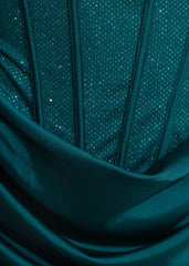 Your Temptation Glitter Mini Dress - Teal