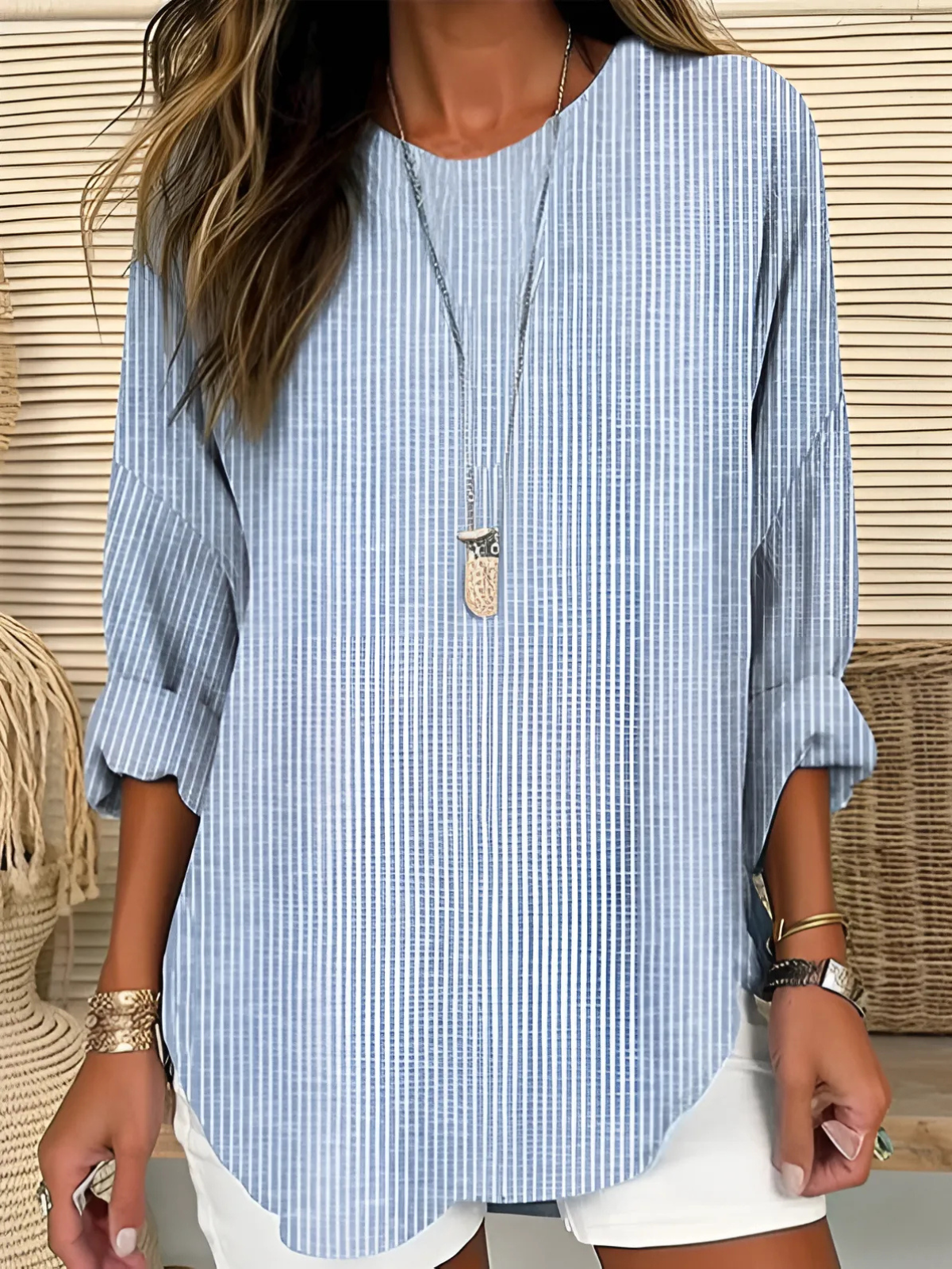 Alice – Striped Casual Blouse