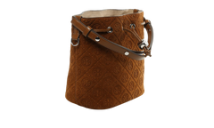 T Monogram Suede Bucket Bag Chicory Brown 178210 200