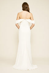 Amishta Off-The-Shoulder Crepe Gown