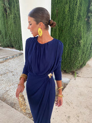 Almodovar Dress Navy Blue