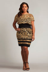 Ada Blouson Waist Gown - PLUS SIZE