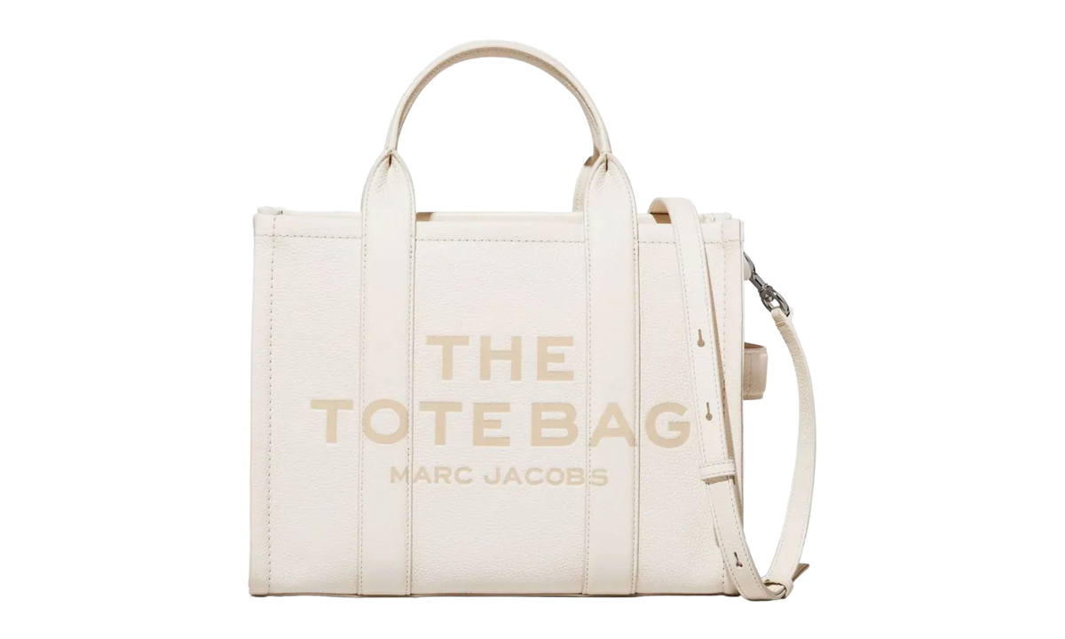 The Medium Leather Tote Bag COTTON/SIL H004L01PF21-140
