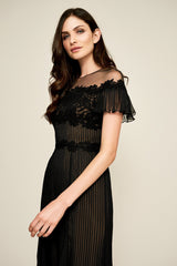 Aditya Pleaded Chiffon Midi Dress