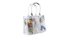 The Large Tote Camp Patchwork Denim Tote Bag Light Wash 2P6HTT007H02 474