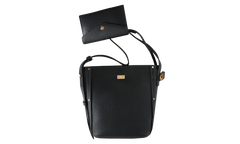 Medium Lock Slim Bucket Bag Black 183044 001