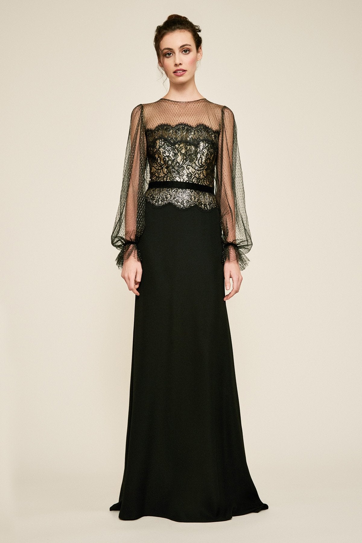 Adele Long-Sleeve Gown - PETITE