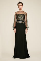 Adele Long-Sleeve Gown - PETITE