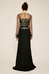 Adele Long-Sleeve Gown - PETITE