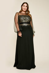 Adele Long-Sleeve Gown - PLUS SIZE