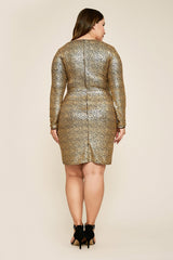 Alberti Sequin Slit Dress - PLUS SIZE
