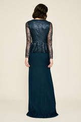 Aldrin Long-Sleeve Sequin Gown