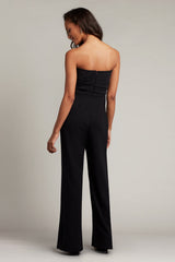 Allen Draped Crepe Jumpsuit