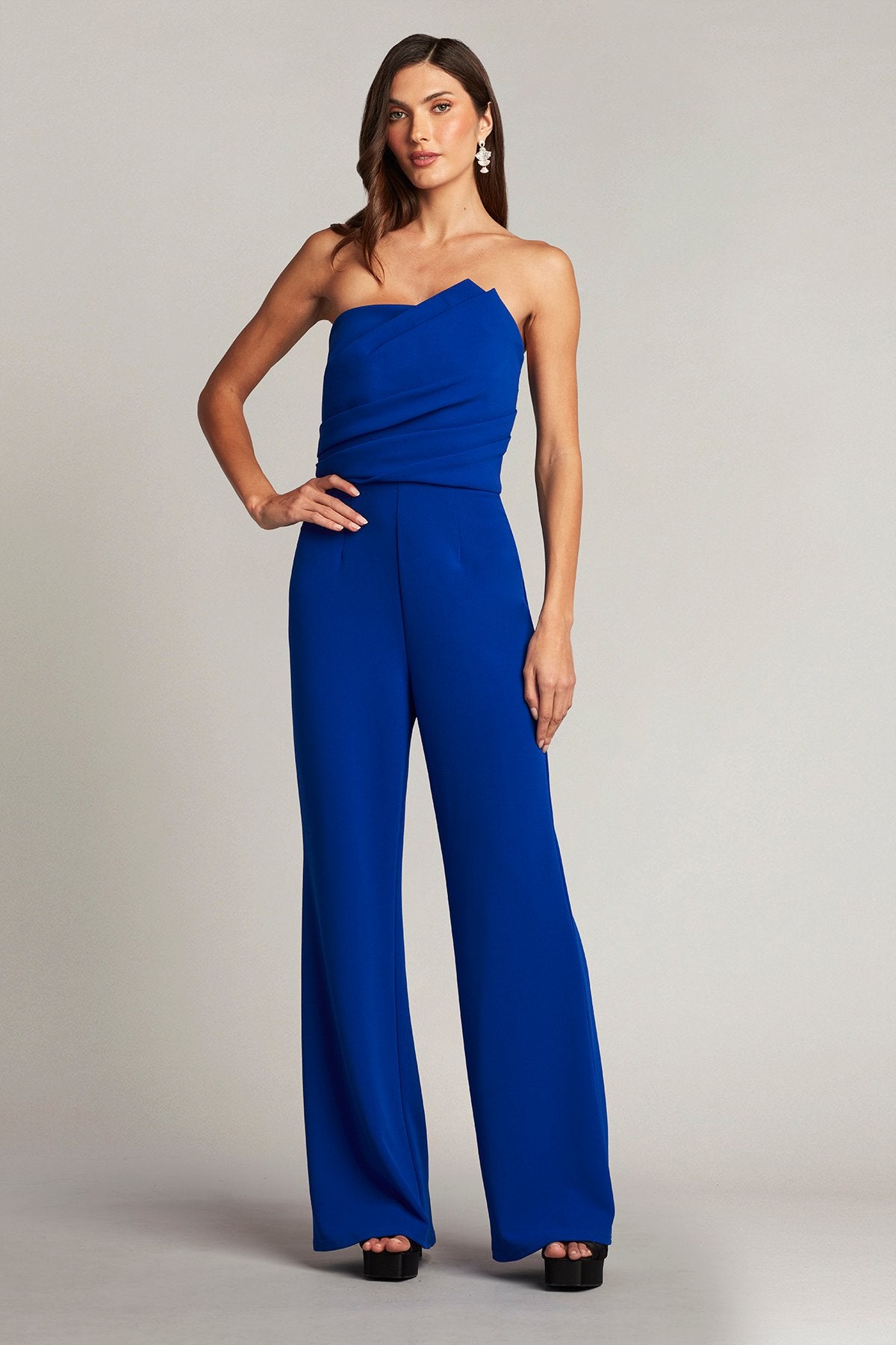 Allen Draped Crepe Jumpsuit