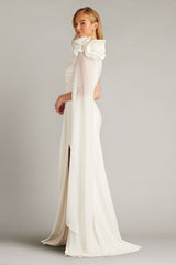 Amoret Rosette Shoulder Gown