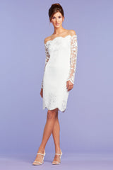 Ainsley Floral Illusion Crepe Dress