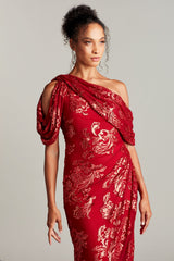 Alara Burnout Velvet Gown