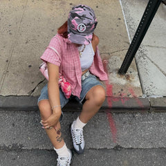MERTRA Plaid Shirt Pink