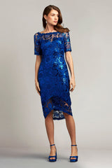 Aga Embroidered High-Low Midi Dress