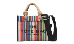 Stripe Mesh Rope Small Tote Bag RED MULTI 2S6HTT023H02-630
