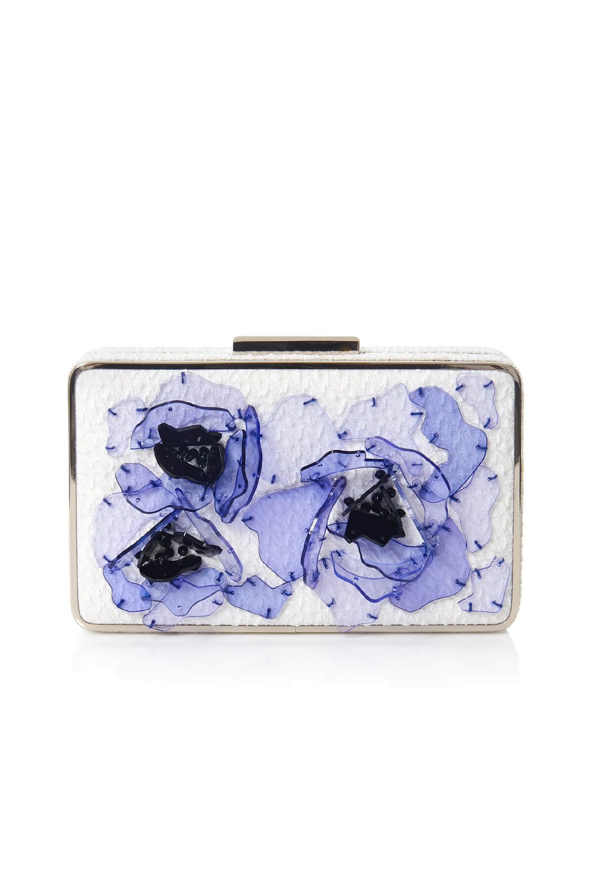 Acrylic 3D Blossom-Motif Clutch