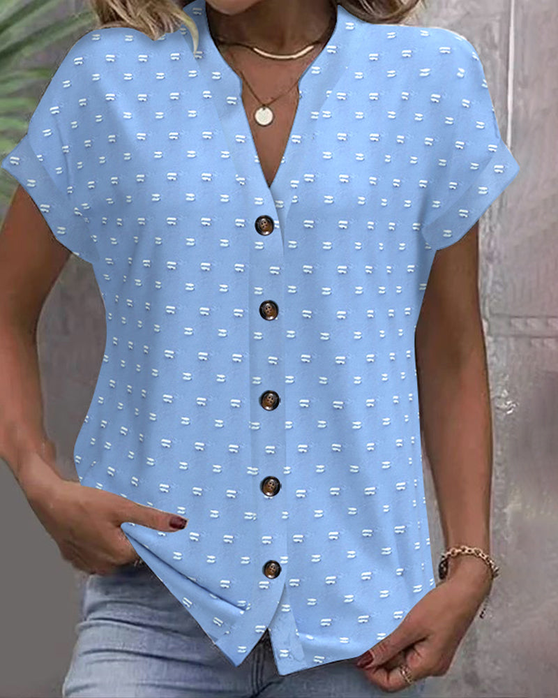 Amarys | Button-Down V-Neck Shirt