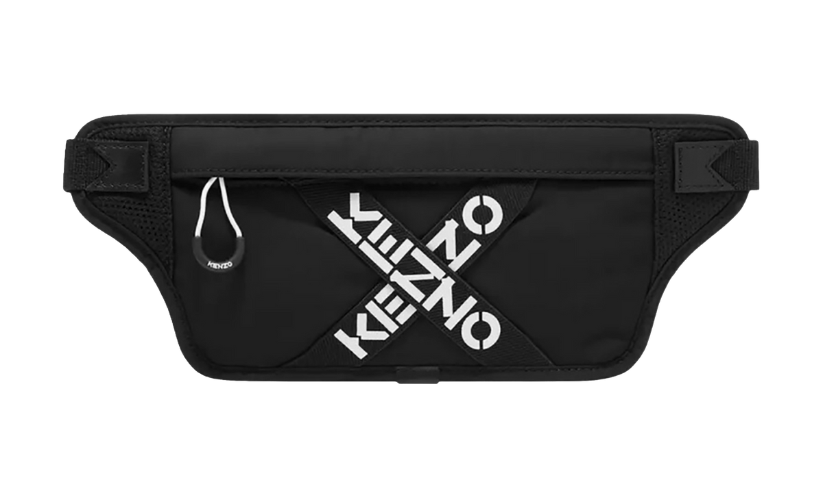 Logo Print Flat Belt Bag Black 5SA225 F21 99