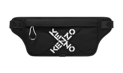 Logo Print Flat Belt Bag Black 5SA225 F21 99