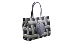 Small Ella Printed Tote Bags Block Print Black 185455 200