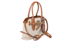 Aventure Canvas Leather Bag Beige / Brandy 5BA292 ACRN F062F