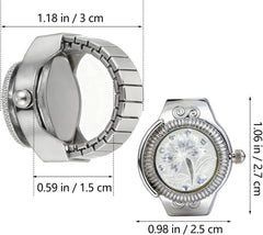Elegant Watch Ring for Women Stylish Rose Designed Finger Quartz Watch Unique Locket Watch