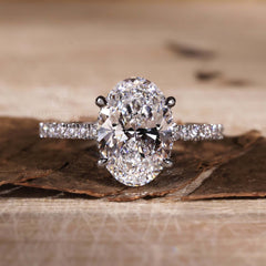 Classic Silver Oval Solitaire Ring