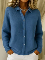 ANNA – COZY BUTTON-FRONT KNIT SWEATER