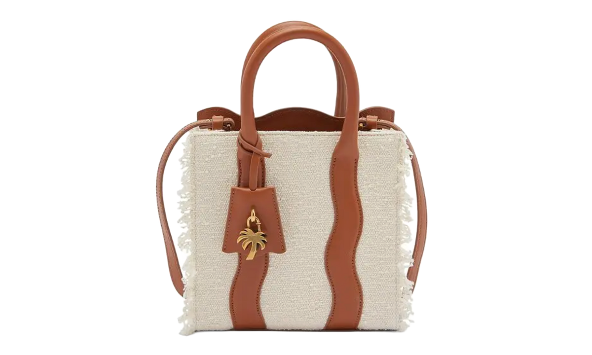 Mini Palm Beach Tote Bag Brown / White PWNA051S23FAB0030360