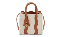 Mini Palm Beach Tote Bag Brown / White PWNA051S23FAB0030360