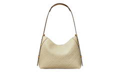 T Monogram Pebble Messenger Bag Warm White 169374 100