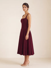 Betty Midi Dress - Cherry Lacquer