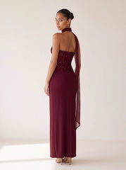Carina Maxi Dress - Burgundy