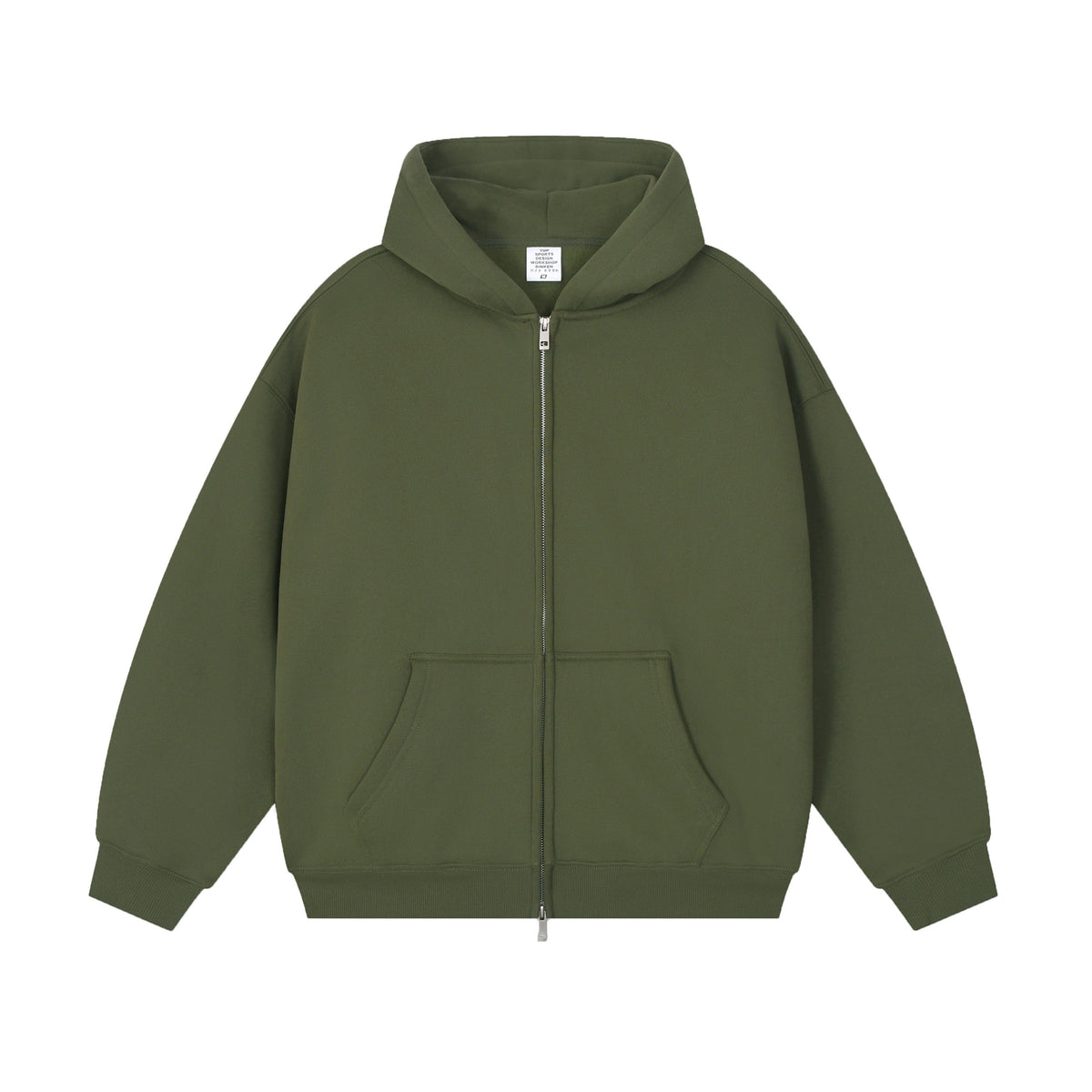 21Dripzz Essential Zip Hoodie - Cactus Green