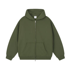 21Dripzz Essential Zip Hoodie - Cactus Green