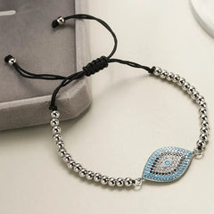 ins style devil's eye copper plating inlay zircon 18k gold plated bracelets