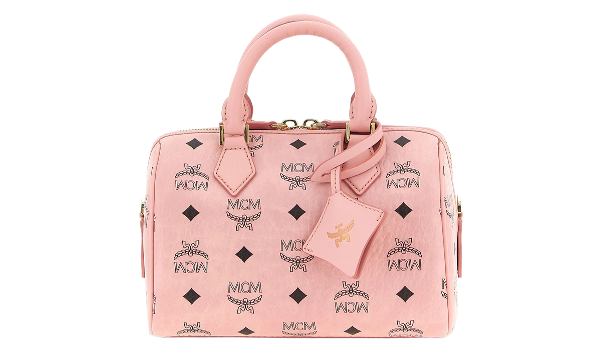 Small Ella Boston Bag in Visetos Soft Pink MWBFAEA03PZ001