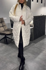 Anais | Quilted Coat with Leopard Lining