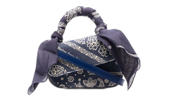 Mini Bandana Crash Hand Bag Blue PWNP004S22LEA0014501
